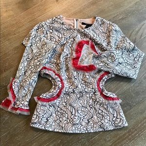 BCBGMaxAzria Haven Cutout Lace Top XS